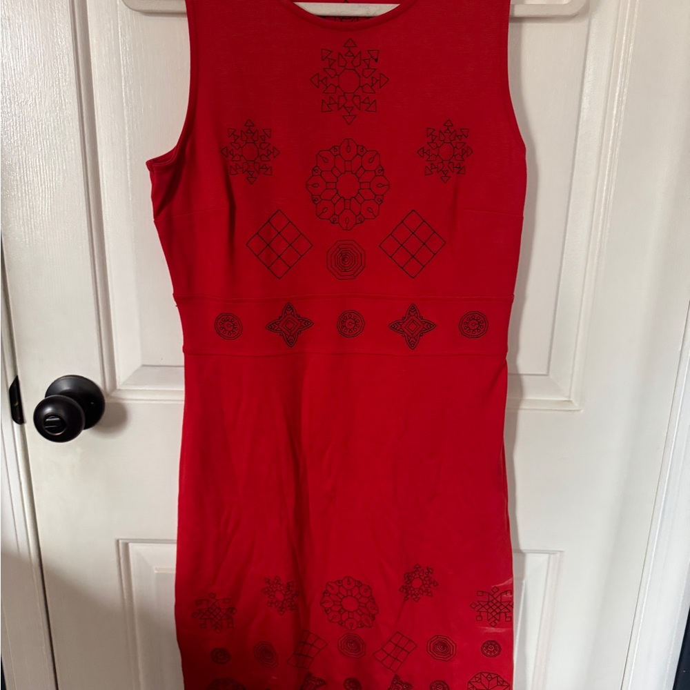 Desigual Red Patterned Mini Dress - Picture 4 of 4